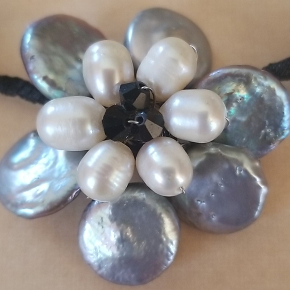 Handmade Wire Wrapped Freshwater Pearl Necklace - Picture 3 of 8